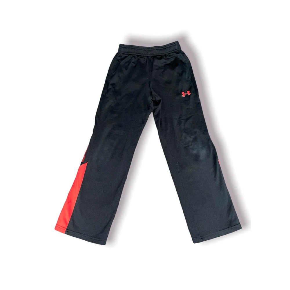 Kids Black & Red Under Armour Sweatpants